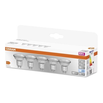 CONJUNTO 5x Lâmpadas LED PAR16 GU10/4,3W/230V 4000K 36° - Osram