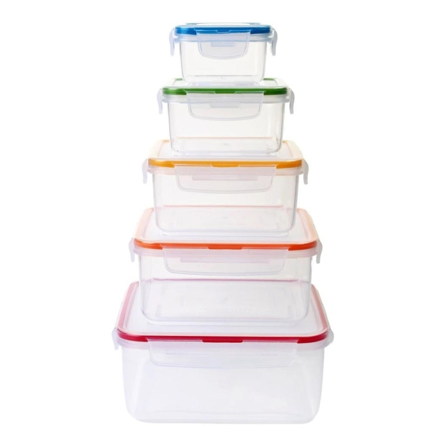 CONJUNTO 5x Recipiente para alimentos LOCK