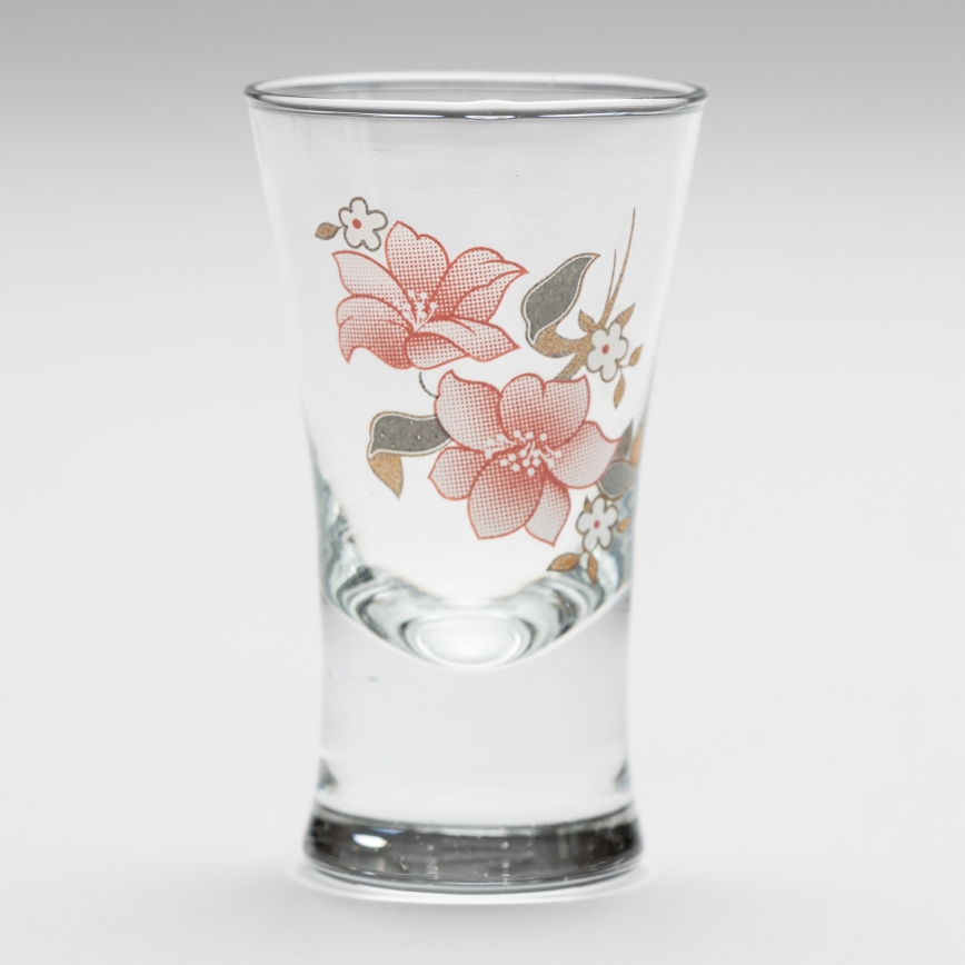 Conjunto 6x copos de licor com padrão de bouquet no. 2