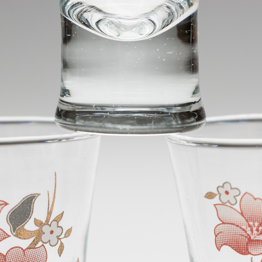 Conjunto 6x copos de licor com padrão de bouquet no. 2