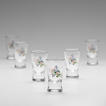 Conjunto 6x copos de licor com padrão de bouquet no. 3