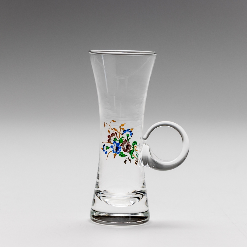 Conjunto 6x copo de licor com pega transparente e padrão de bouquet no. 2