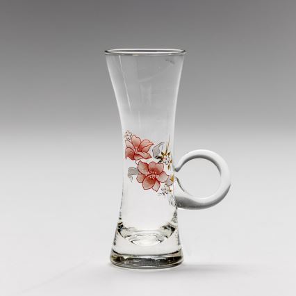 Conjunto 6x copos de licor com pega transparente e padrão de bouquet no. 4