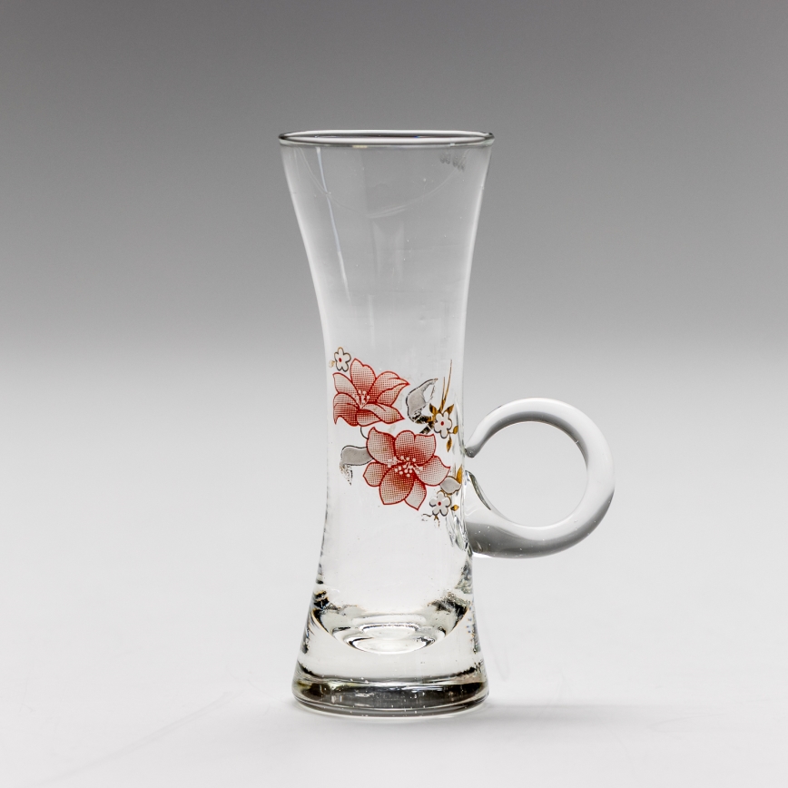 Conjunto 6x copos de licor com pega transparente e padrão de bouquet no. 4