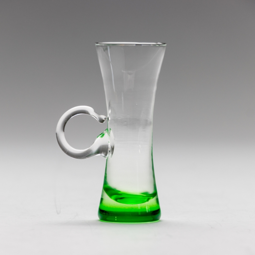 Conjunto 6x copos de licor com pega verde