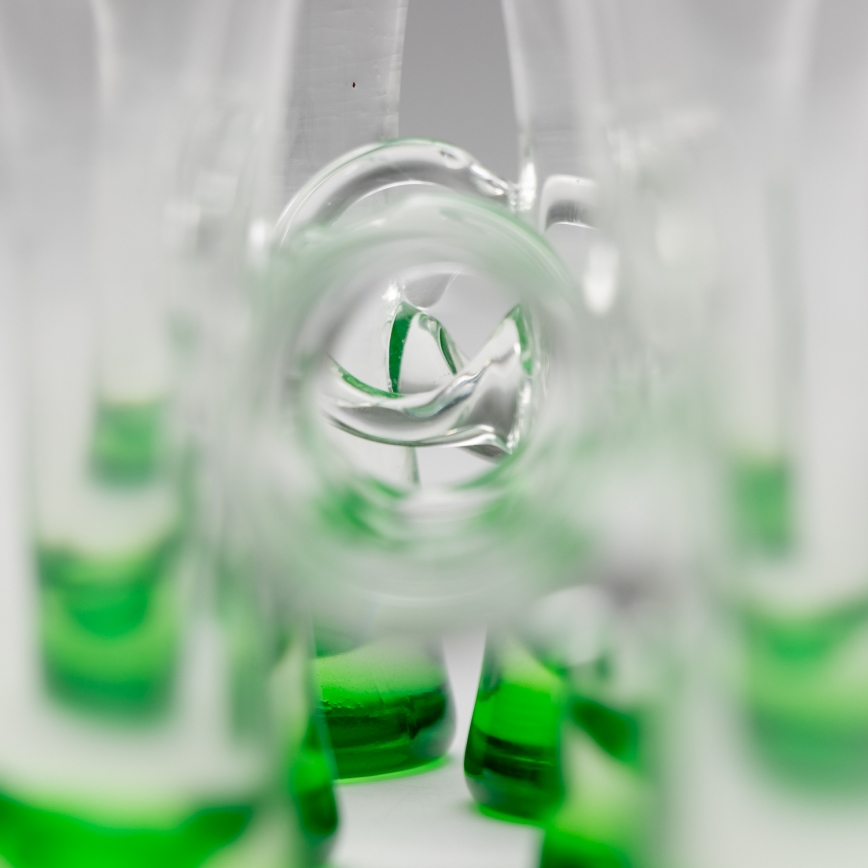 Conjunto 6x copos de licor com pega verde