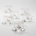 Conjunto 6x copos de vidro com pires transparente buquê nº. 45