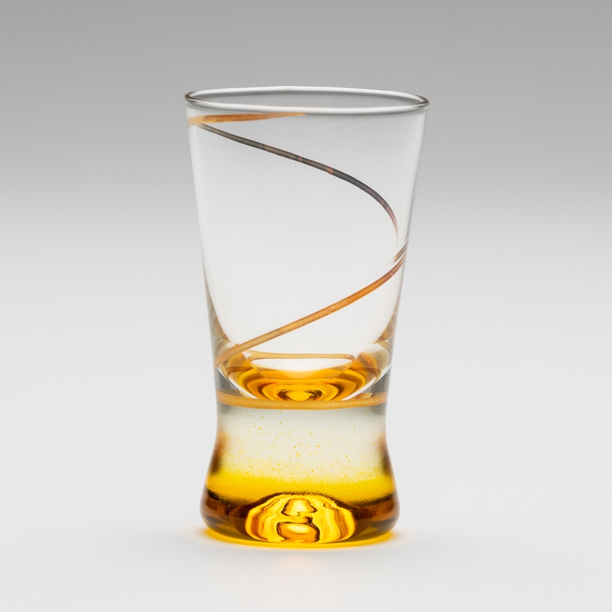 Conjunto 6x copos para shots 25 mm transparente amarelo