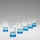Conjunto 6x copos para shots 25 mm transparente azul