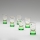 Conjunto 6x copos para shots 25 mm transparente verde
