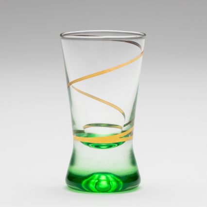 Conjunto 6x copos para shots 25 mm transparente verde