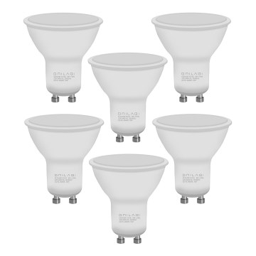 CONJUNTO 6x Lâmpadas LED ECOLINE GU10/6W/230V 4000K - Brilagi
