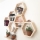 CONJUNTO 6x Prateleira de parede 37x42 cm bege