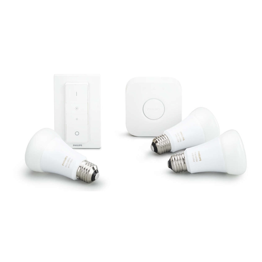 Conjunto básico Philips Hue STARTER KIT WHITE 3xE27/9W + dispositivo de ligação 2700K