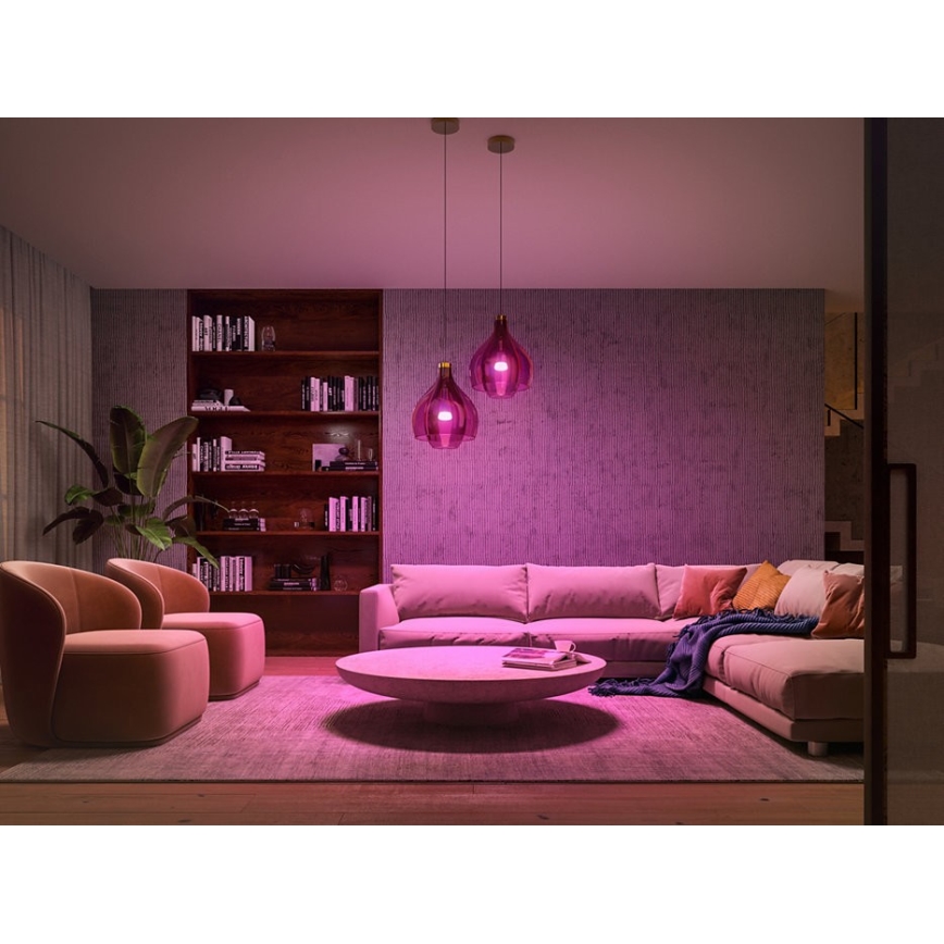 Conjunto básico Philips Hue WHITE AND COLOR AMBIANCE 3xE27/9W/230V 2000-6500K + dispositivo de interconexão