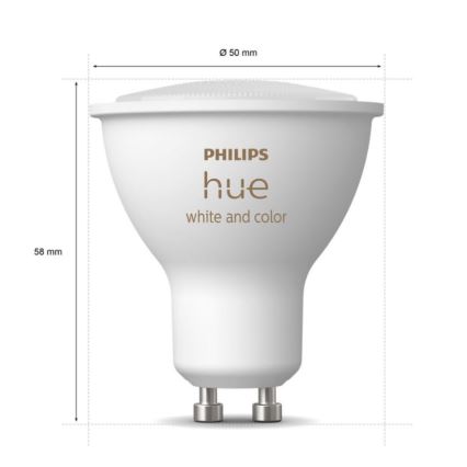 Conjunto básico Philips Hue WHITE AND COLOR AMBIANCE 3xGU10/5,7W/230V 2000-6500K + um dispositivo para conectar
