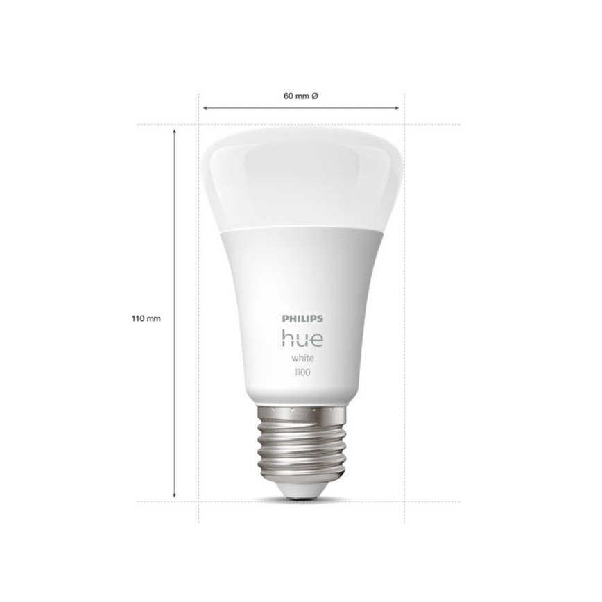 Conjunto básico Philips Hue WHITE 2xE27/9,5W 2700K + dispositivo de interligação