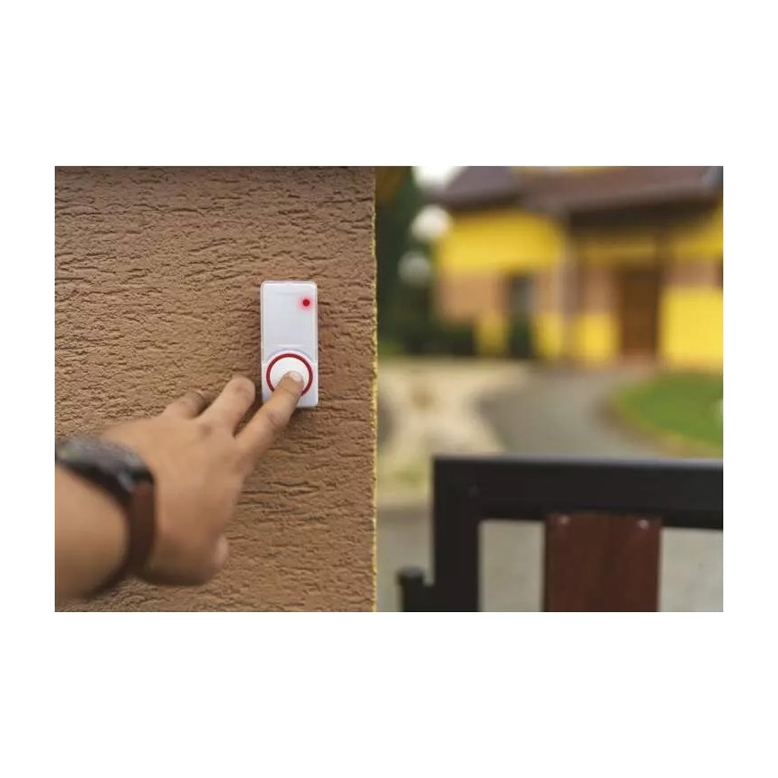 CONJUNTO Campainha sem fios de tomada + 2x botão 230V IP44