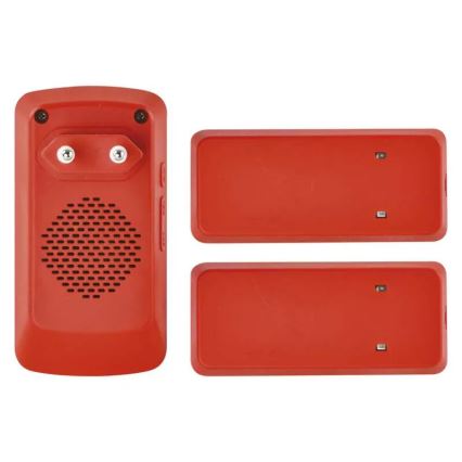 CONJUNTO Campainha sem fios de tomada + 2x botão 230V IP44