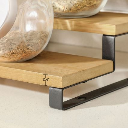 Conjunto com 2 suportes para especiarias MARGE, preto/castanho