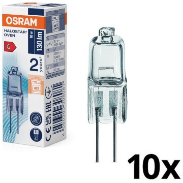 Conjunto de 10 lâmpadas para forno HALOSTAR G4/10W/12V 2700K - Osram