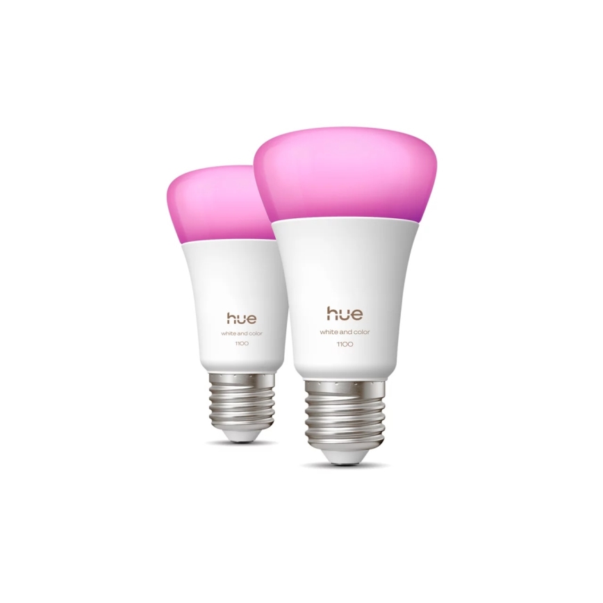 Conjunto de 2 lâmpadas LED reguláveis Philips Hue WHITE AND COLOR AMBIANCE E27/8,1W/230V 1000-20000K