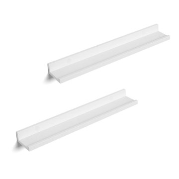Conjunto de 2 prateleiras de parede SHELFY brancas