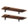Conjunto de 2 prateleiras de parede SHELFY castanho/preto