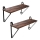Conjunto de 2 prateleiras de parede SHELFY castanho/preto