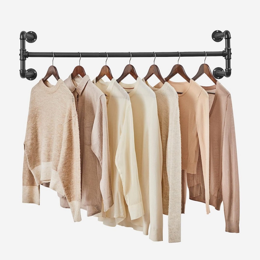 Conjunto de 2 suportes de parede para cabides LINEA, preto