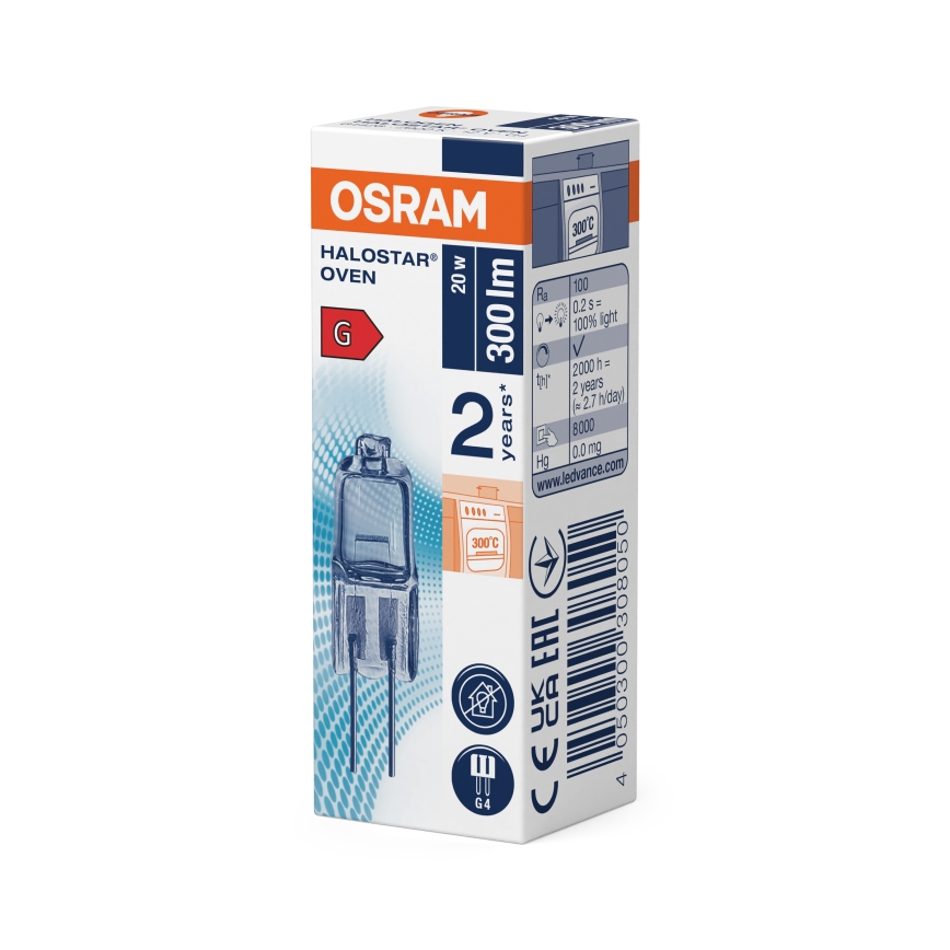 Conjunto de 3 lâmpadas para forno HALOSTAR G4/20W/12V 2700K - Osram