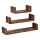 Conjunto de 3 prateleiras de parede SHELFY castanhas