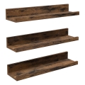 Conjunto de 3 prateleiras de parede SHELFY, castanhas