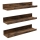 Conjunto de 3 prateleiras de parede SHELFY, castanhas