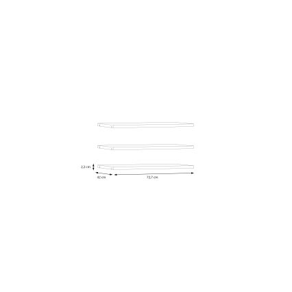 Conjunto de 3 prateleiras TIRO cinzentas