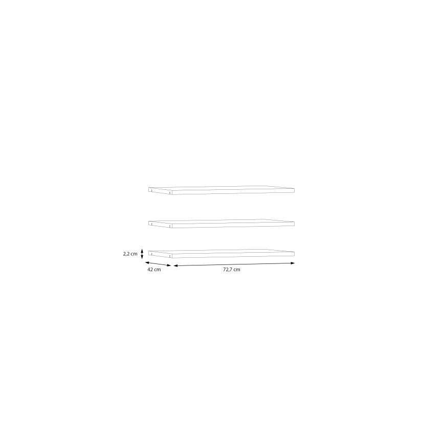 Conjunto de 3 prateleiras TIRO cinzentas
