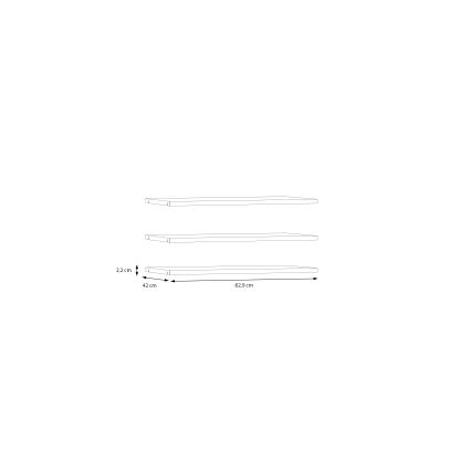 Conjunto de 3 prateleiras TIRO, cinzentas