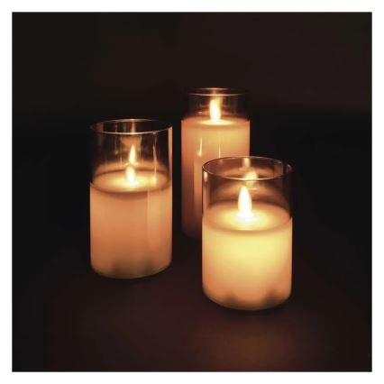 Conjunto de 3 velas LED — Alimentação: 6 pilhas AA