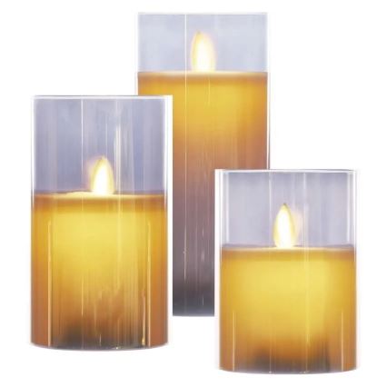 Conjunto de 3 velas LED — Alimentação: 6 pilhas AA