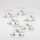 Conjunto de 6 x taza de vidrio con platillo, ramo transparente n.º 4