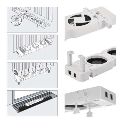 Conjunto de expansão para ventilador do radiador 5V branco