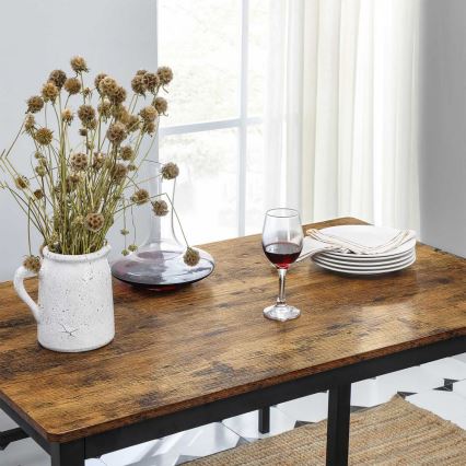 Conjunto de mesa de bar com 2 bancos TREVOR castanho/preto