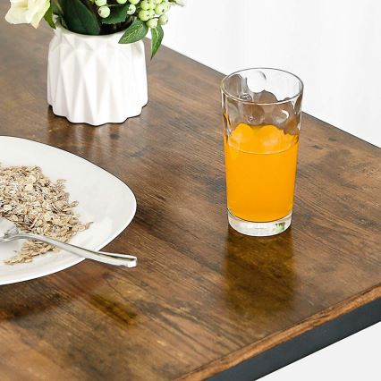 Conjunto de mesa de bar com 2 banquetas BARTIS castanho/preto