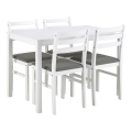 Conjunto de mesa de jantar e 4 cadeiras EMILY branco
