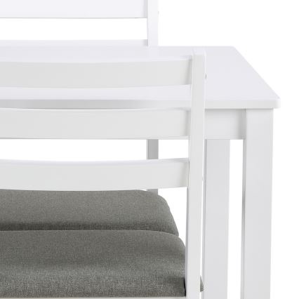 Conjunto de mesa de jantar e 4 cadeiras EMILY branco