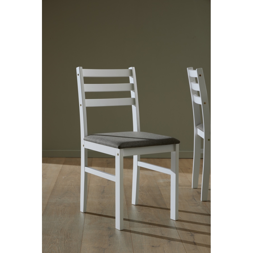 Conjunto de mesa de jantar e 4 cadeiras EMILY branco
