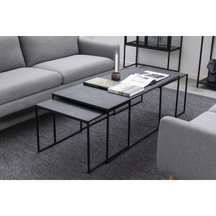 Conjunto de mesas de centro ALMA 3 unid. antracite
