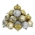 Conjunto de ornamentos de Natal 30 pcs dourados/prateados