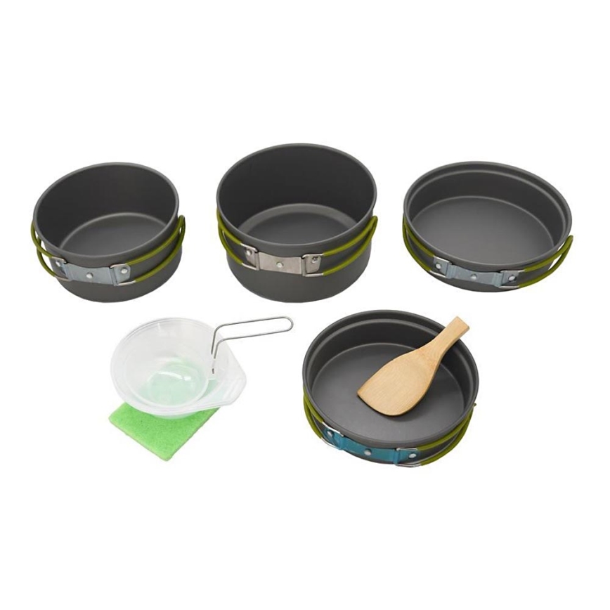Conjunto de panelas de campismo com acessórios 9pcs