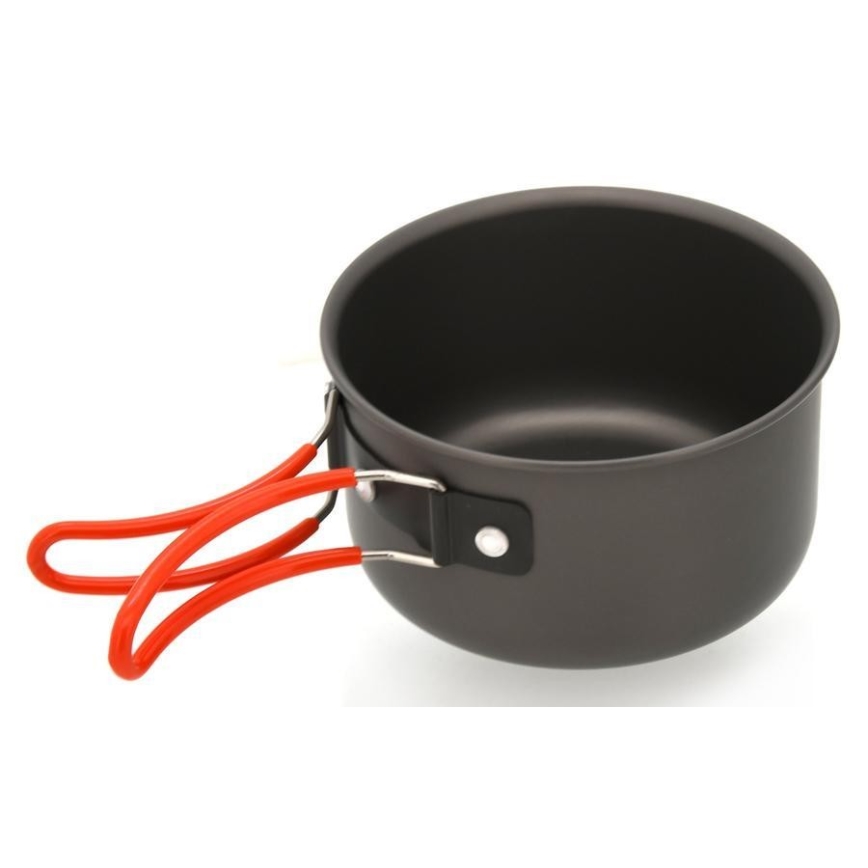 Conjunto de panelas de campismo com esponja 4pcs